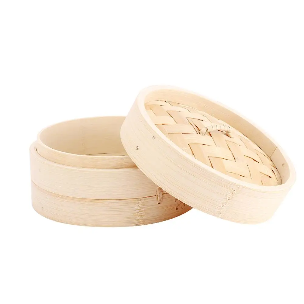 Dimsum أداة الطبخ سلة غطاء المطبخ قفص كعكة الخيزران باخرة طباخ مجموعة