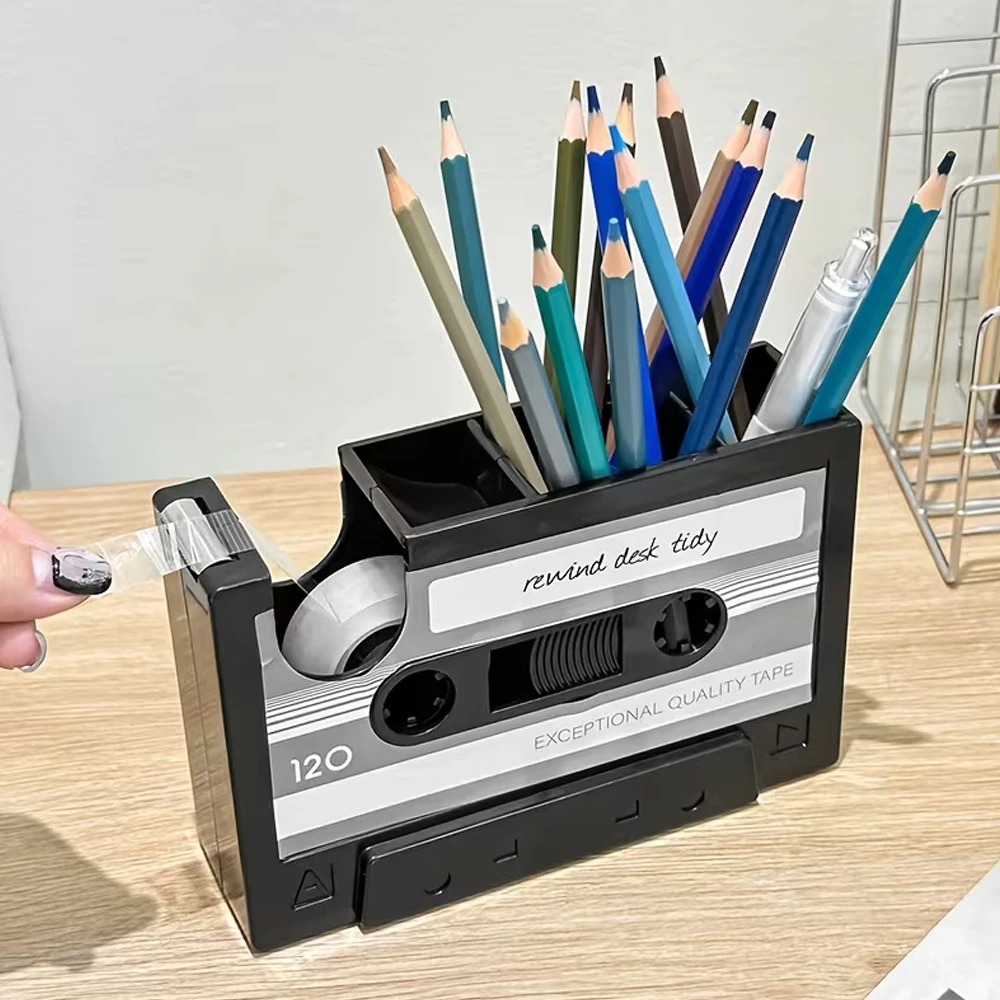 A Tape Cutter with Pen Holder, Retro Tape Cutter (Accessories Not Included)