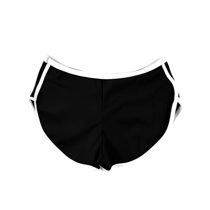 2024 New Summer Europe And The United States Women Plus Size Sexy Solid Color Low Waist Sports Running Tight Hip Lift Shorts