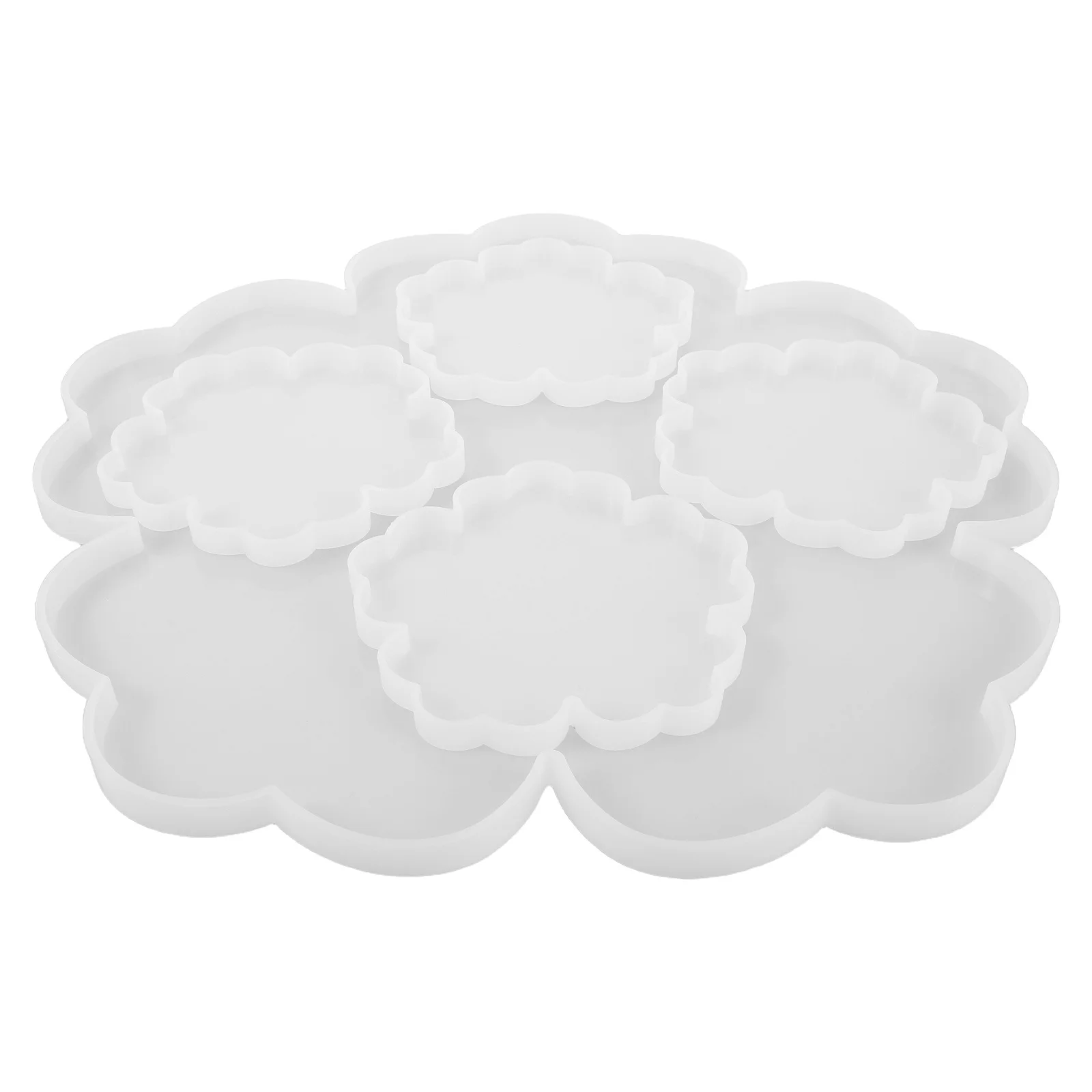 

1Set Large Flower Silicone Mold for Resin Casting DIY Epoxy Molds Tray Making Craft Ornament Floral Design Flexible Reusable