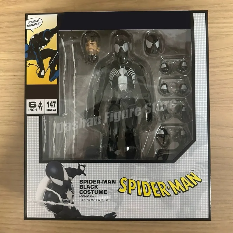 Mafex 147 Black Spider Man Action Figure PVC Collection Decoration