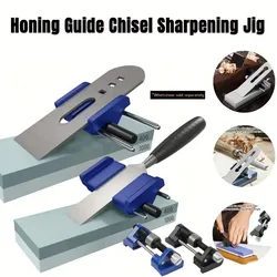 Adjustable Chisel Honing Guide Jig for Chisel Plane Iron Blade Graver Edge Sharpening Wood Work Bevel Angle Grinding Tool