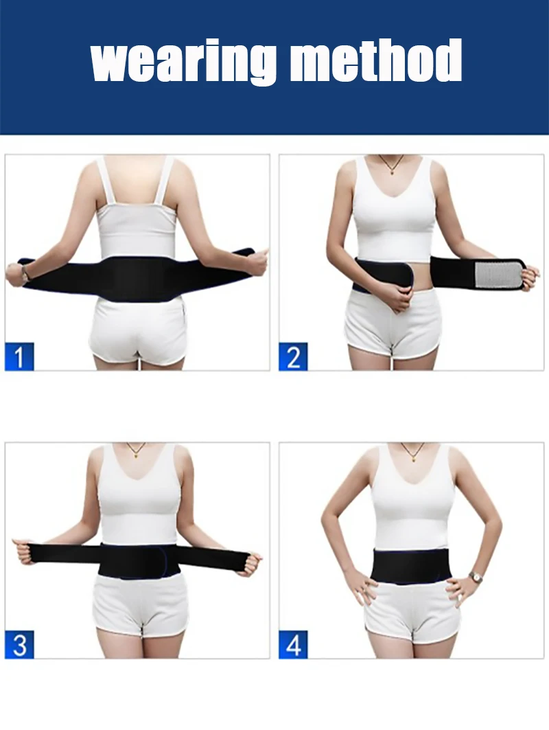 Self-Heating Lumbar Support Belt Magnetic Therapy Warmth Breathable Waist Brace For Sports Sports Lower Back Protection Waist view 4