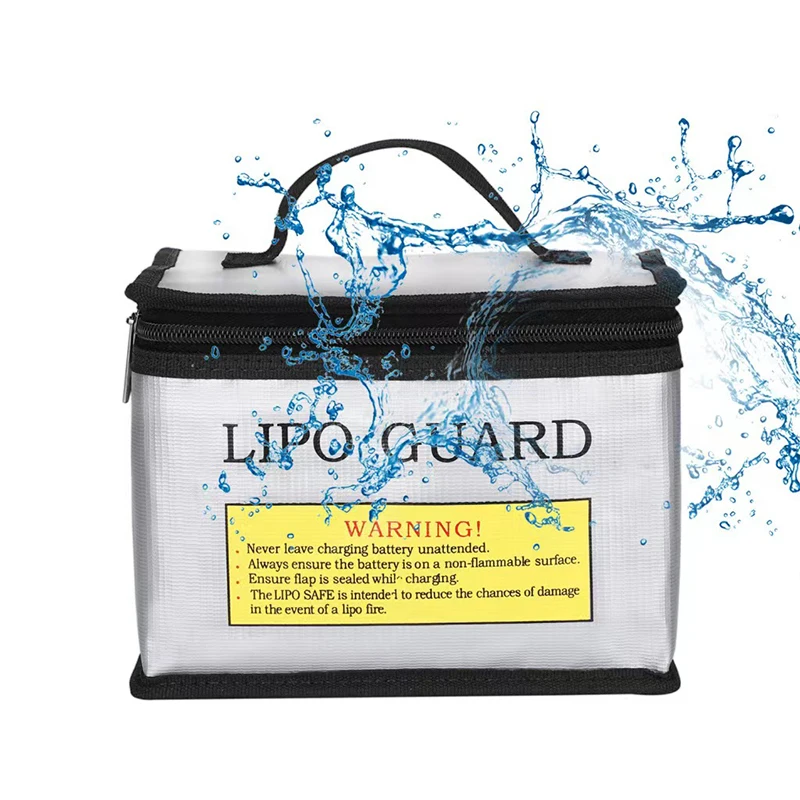 Lipo Guard Safety Bag Fireproof Explosion-Proof Portable Lipo Safety Bag 215*115*155mm for RC FPV Racing Drone Car Battery Safe