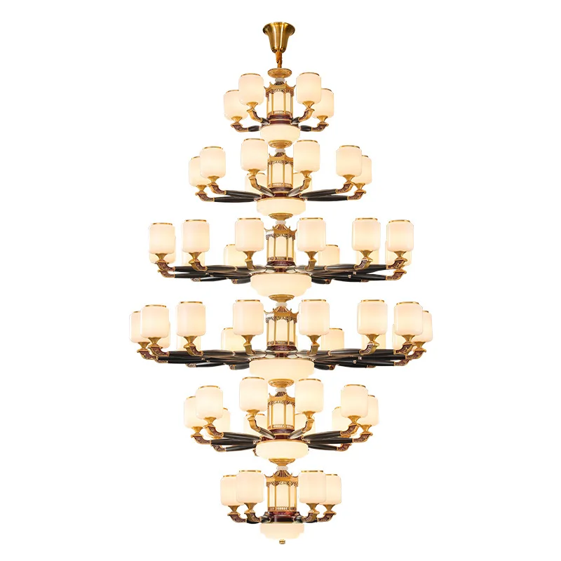 

New Chinese style, chandelier, living room lamp, Chinese style, modern, simple, self-built house, villa, hotel