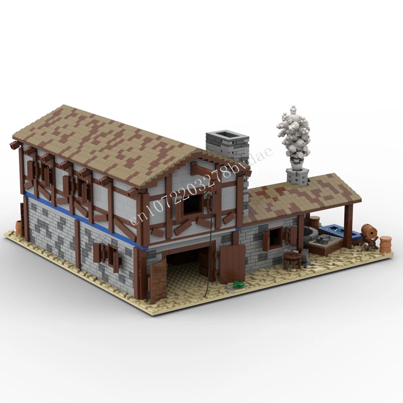 MOC Model importer décennie ks, Age of Empires-Blacksmith, Creative Street View, Architecture Tari, Assembly Toys, Gifts, 3973Pcs