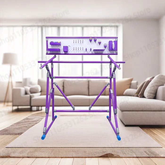 Adjustable Floor Cross Stitch Stand Kit – Wide Frame with Pegboard and Storage Box for Embroidery