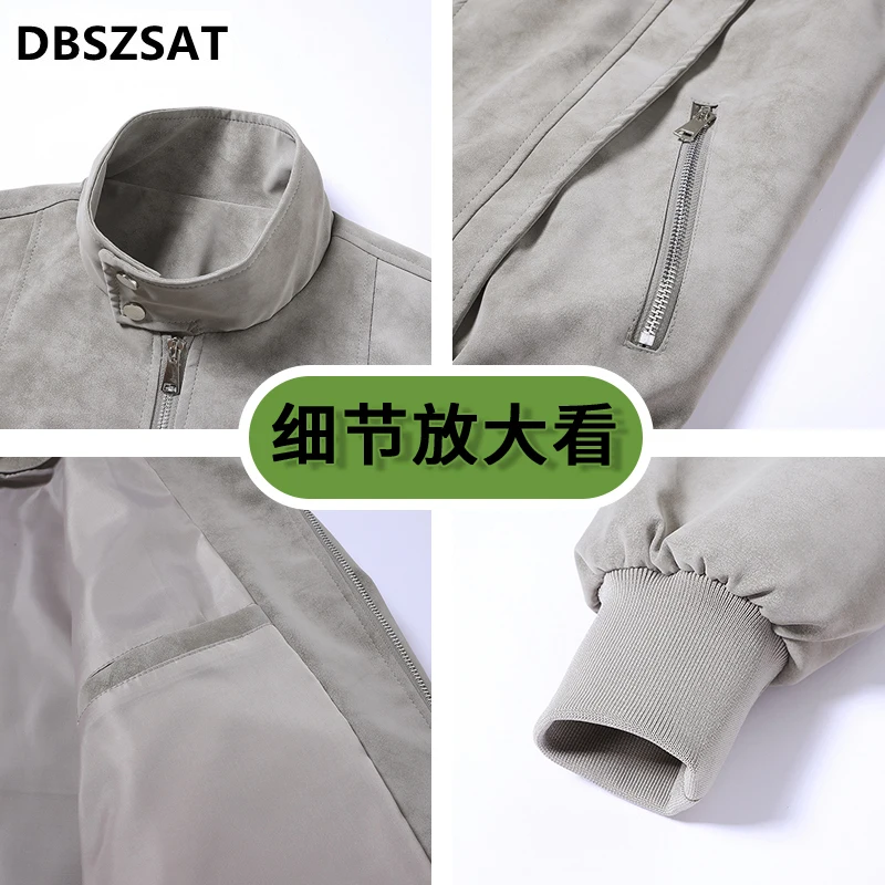 Leather jacket men's American hip-hop pilot jacket street top motorcycle suit bomber jacket korean fashion coats men clothing