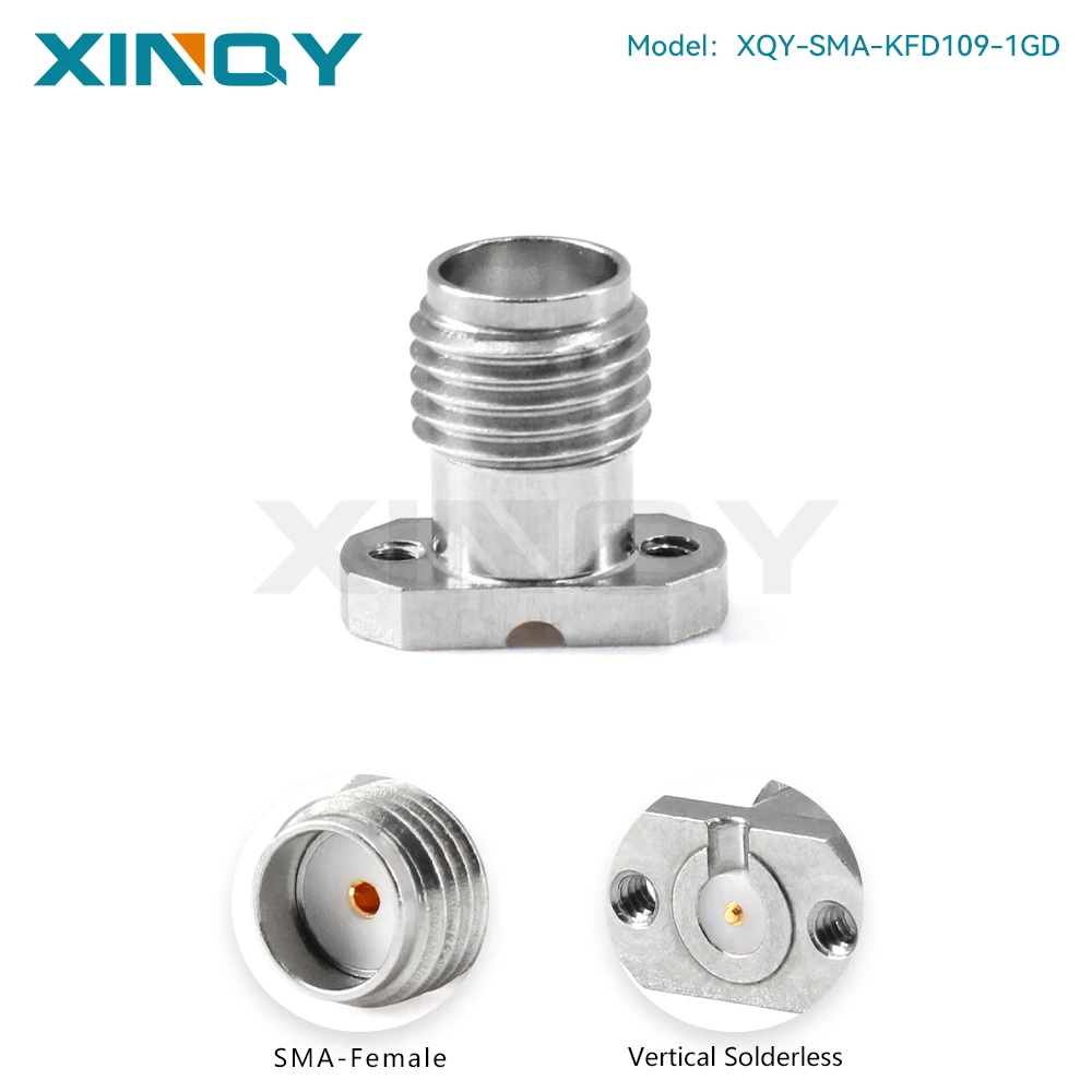 XINQY 26.5G Solderless RF Coaxial Connector, SMA Detachable Connector for PCB Surface Trace Routing