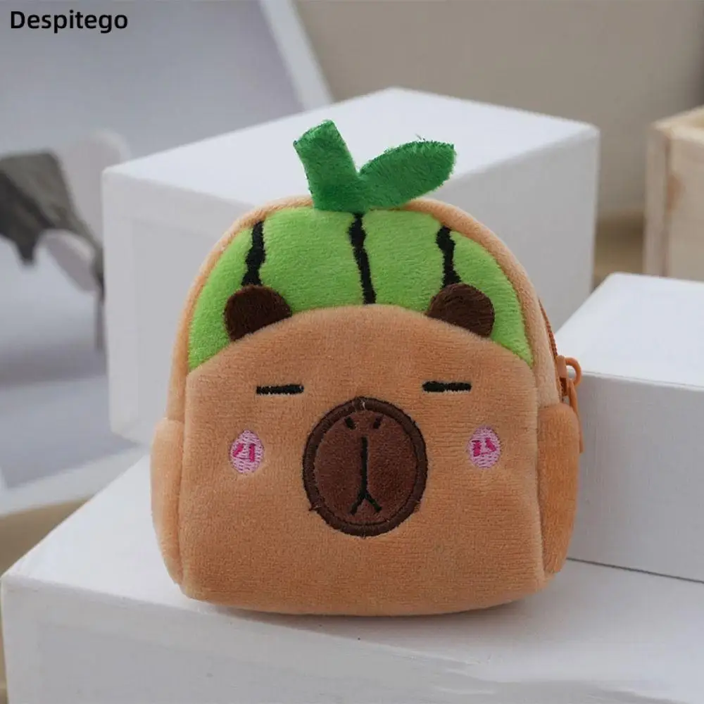 

Cartoon Animal Capybara Plush Coin Purse watermelon Strawberries Capybara Plush Wallet Soft Pineapple