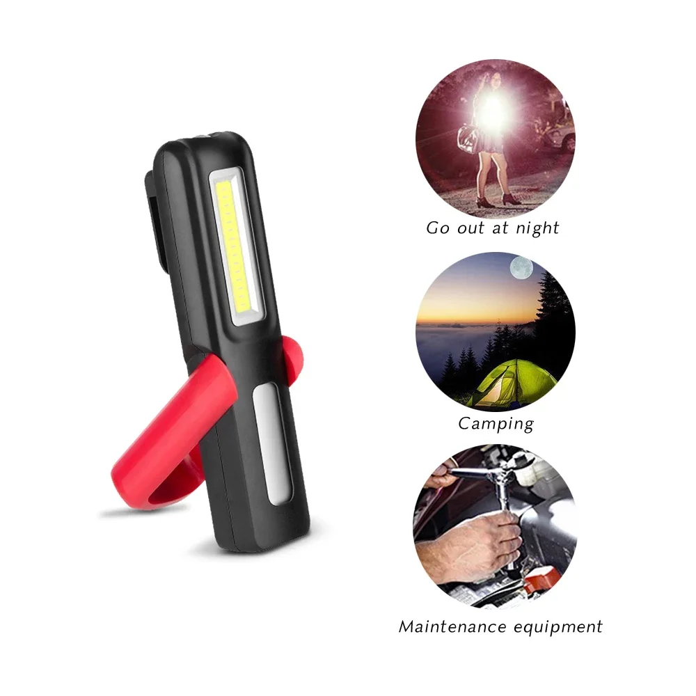 

New Design COB LED Work Light 3W USB Rechargeable Night Lamp Magnetic Hook Emergency Flashlight Torch 4 Colors