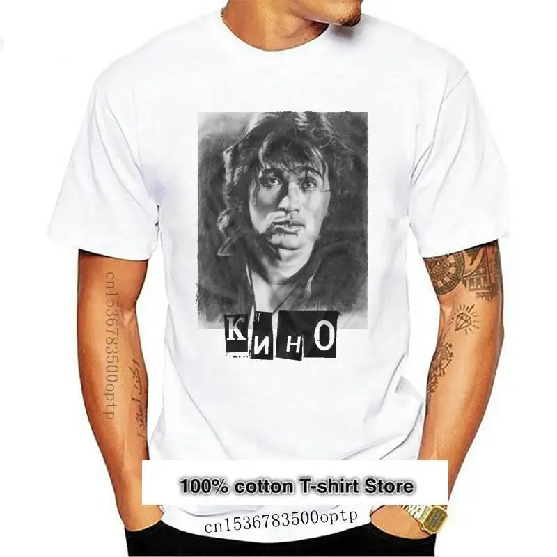 

Camiseta de algodón con cuello redondo para hombre, prenda de vestir, con estampado de Kino, Victor Tsoi, novedad de 2024