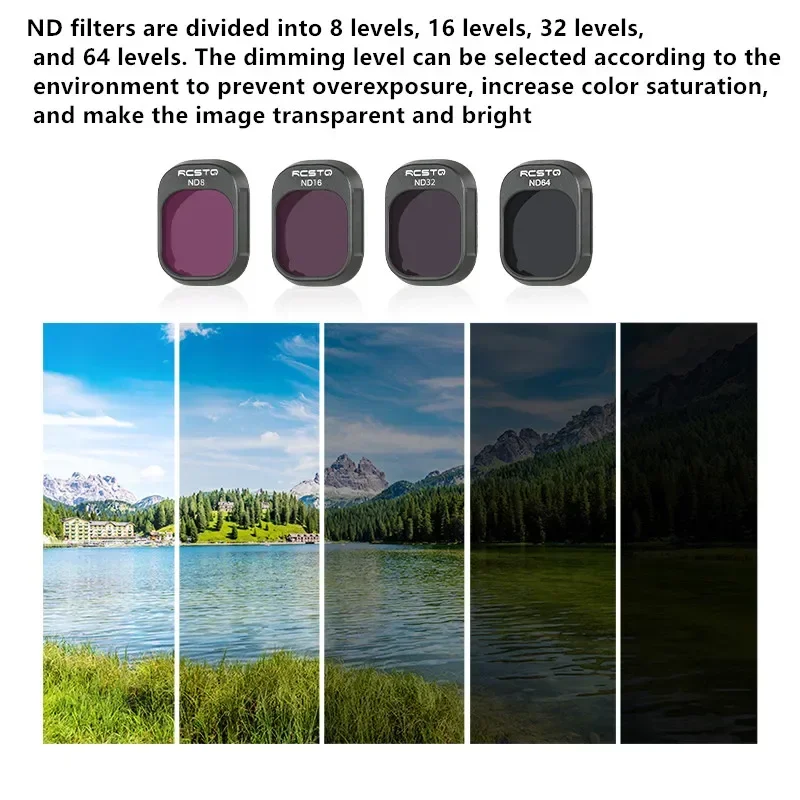 For DJI Mini4 Pro Lens Filters ND8/ND16/ND32/ND64 Hd Adjustable Filters CPL ND-PL8/16/32/64 Filter Set Drone Accessories