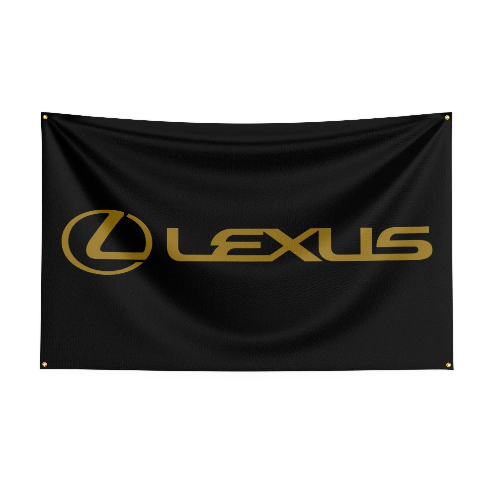 90*150CM LEXUS Racing Flag Polyester Digital Printing Banner for Garage Wall Art Indoor Decoration With Brass Grommets