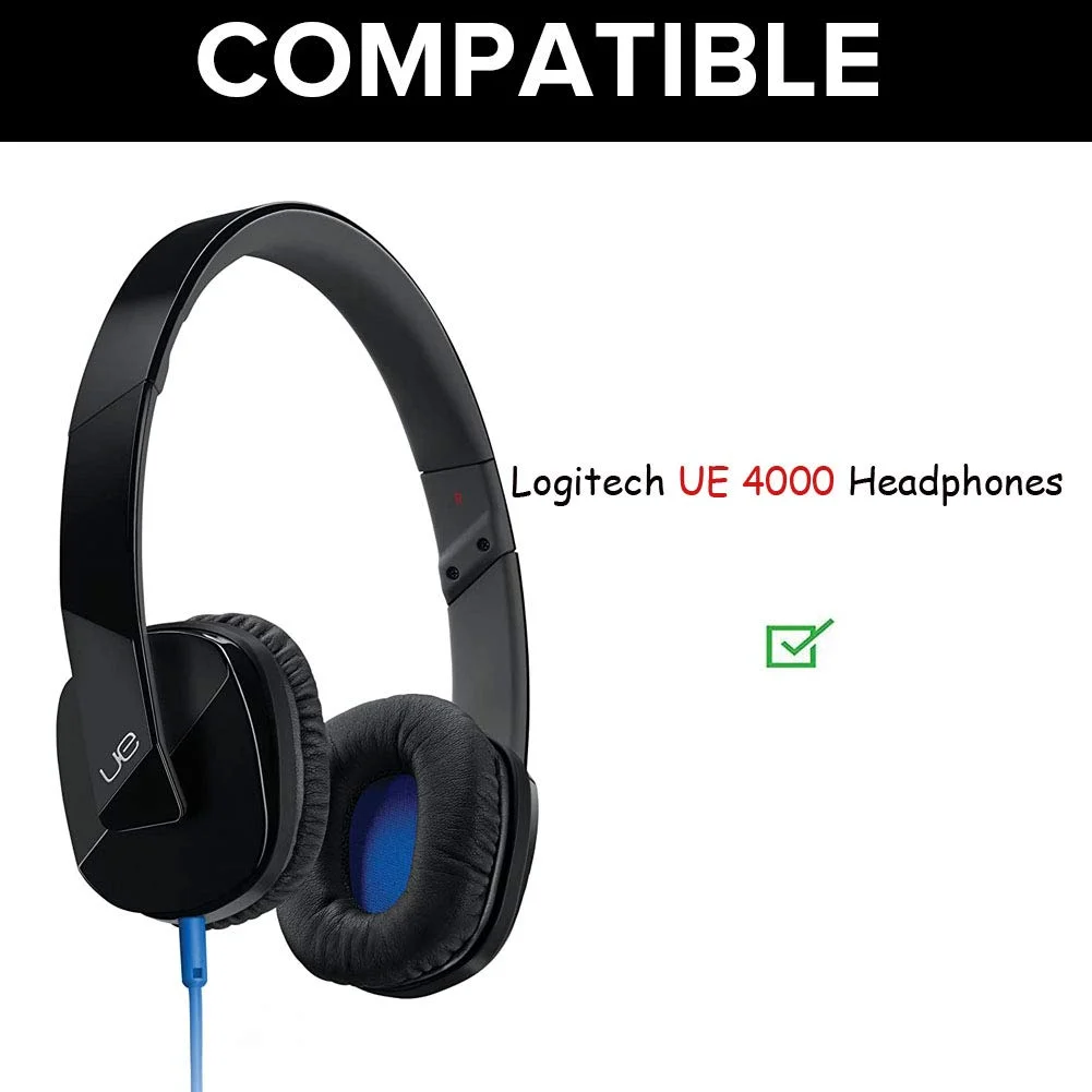 1 زوج بروتين الجلود استبدال منصات الأذن بطانة للأذن يفشل وسادة الوسائد الكؤوس ل لوجيتك UE3600 UE4000 UE 3600 4000 سماعات