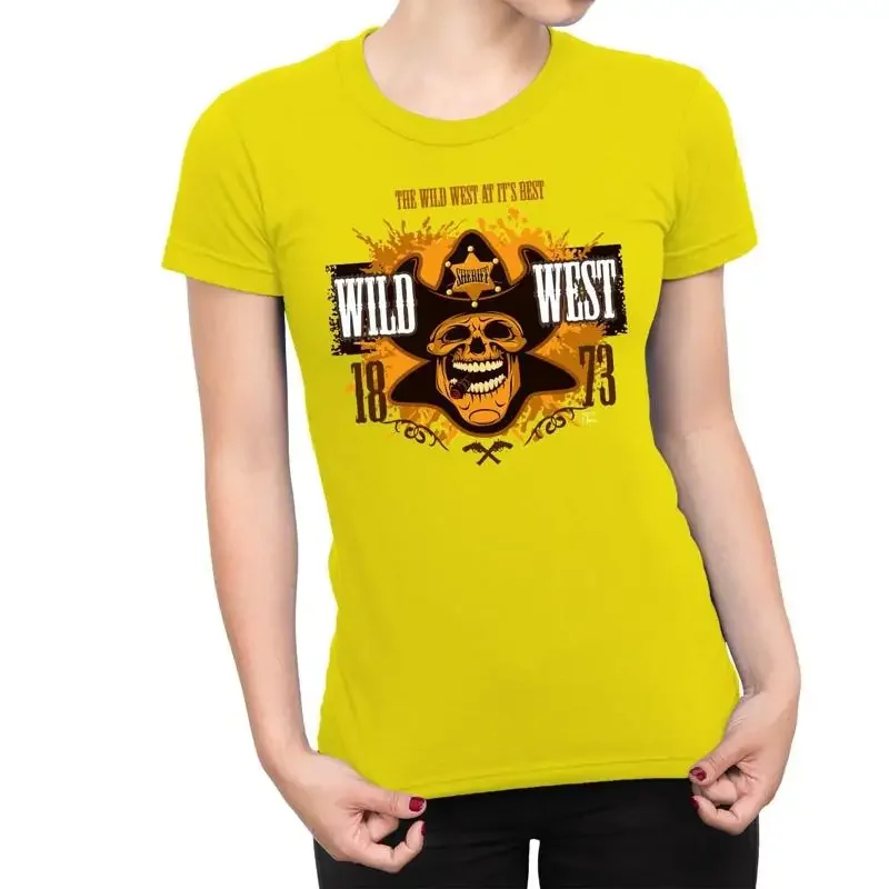 1T T Shirt Womens The Wild West At It'S Best Cowboy Sheriff