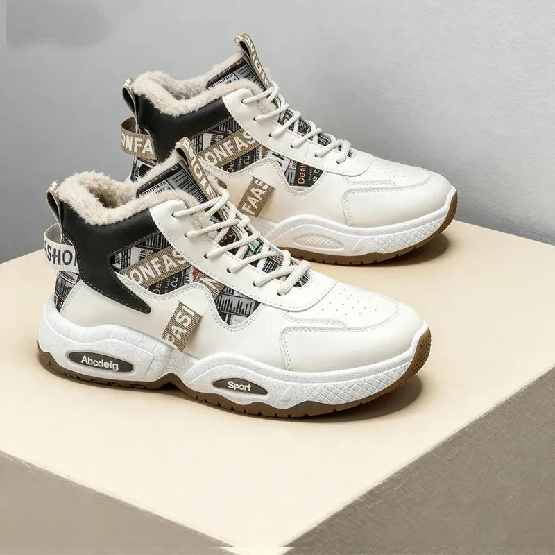 

Мужские зимние ботинки нового стиля 2025 года, высокие кожаные ботинки, морозостойкие, популярные осенью и зимой, износостойкие для улицы, w