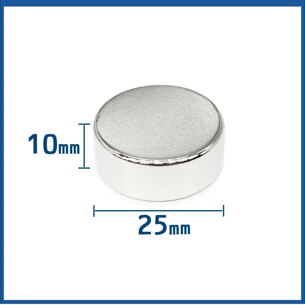 1/2/5/10PCS 25x10 mm Strong Round Magnets N35 Neodymium Magnets 25x10mm Thick Disc Powerful Strong Magnetic Magnets 25*10