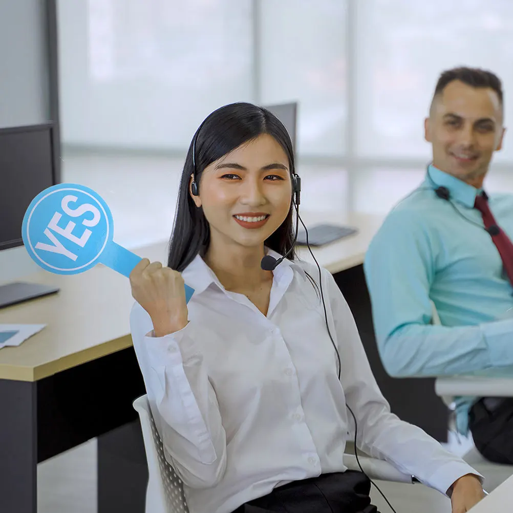 

6Pcs Handheld Judging Boards Yes No Voting Paddles Classroom Response Cards Teacher Student Evaluation Tools Lightweight