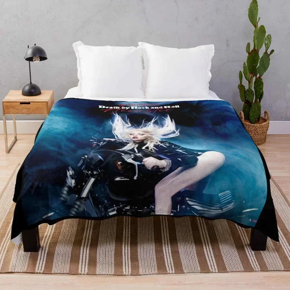 Death by rock and roll Throw Blanket Soft Plush Blanket as Housewarming Gift