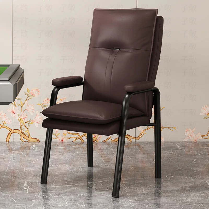 كرسي ما جونغ كرسي مكتب سميك مريح مستقر عالي الظهر كرسي مؤتمرات بيت الشاي