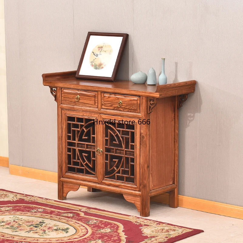 Solid wood side cabinet