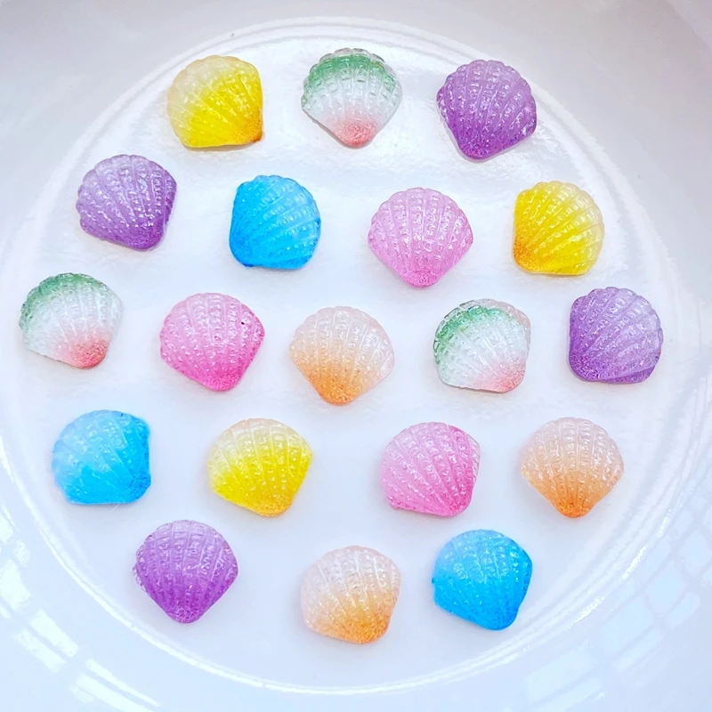 40Pcs New Kawaii Cute Mixed Mini Shell Flat back Resin Cabochons Scrapbooking DIY Jewelry Craft Decoration Accessorie