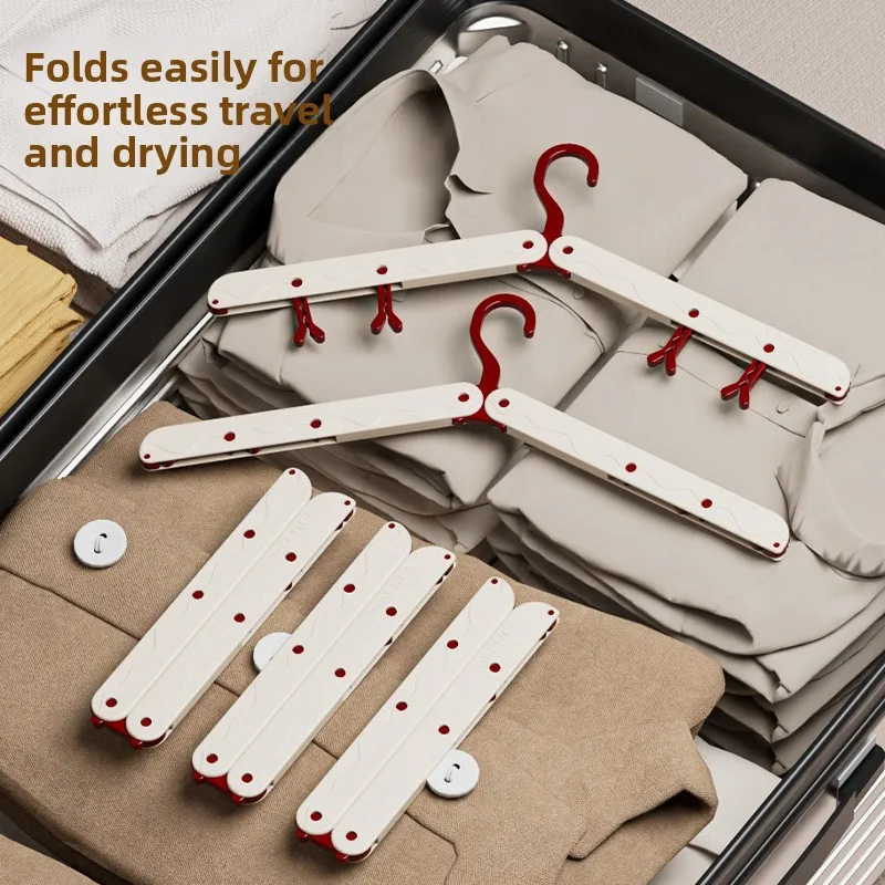 

Foldable Travel Hangers Portable Windproof Anti-Slip Clothes Drying Rack for Hotel Camping Laundry & Outdoor Use Compact Design