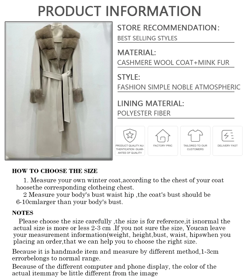 Chaqueta de mezcla de lana con cinturón a juego para mujer, abrigo de lana de lujo para mujer, abrigo de Cachemira de nuevo estilo para mujer