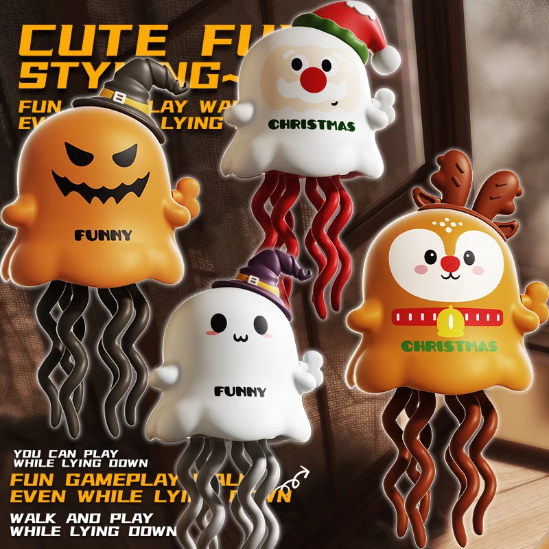 

Magic Dancing Ghost Snowman Elk Pumpkin Funny Game Kid Ghost Pumpkin Octopus Halloween Prank Interaction Joke Toy Christmas Gift
