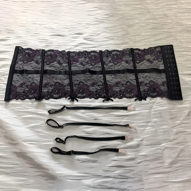 Gothic Laides High Waist Sexy Garter Belt Breathable Lace Shaping Suspender Belt Pole Dance Exotic Lingerie Party Costumes view 6