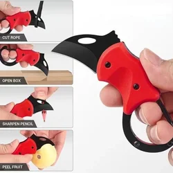 New Mini Outdoor Portable Knife Multi Purpose Mountaineering Hook Mini Folding Claw Open Box Necklace High Hardness Knife