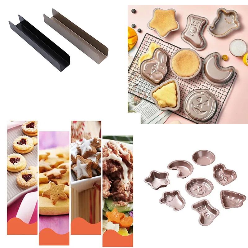 

Non-Stick Halloween Cookie Cutter and Cake Mold Set for Baking Pastry Dough Shapes Biscuits and Desserts Kitchen Tools