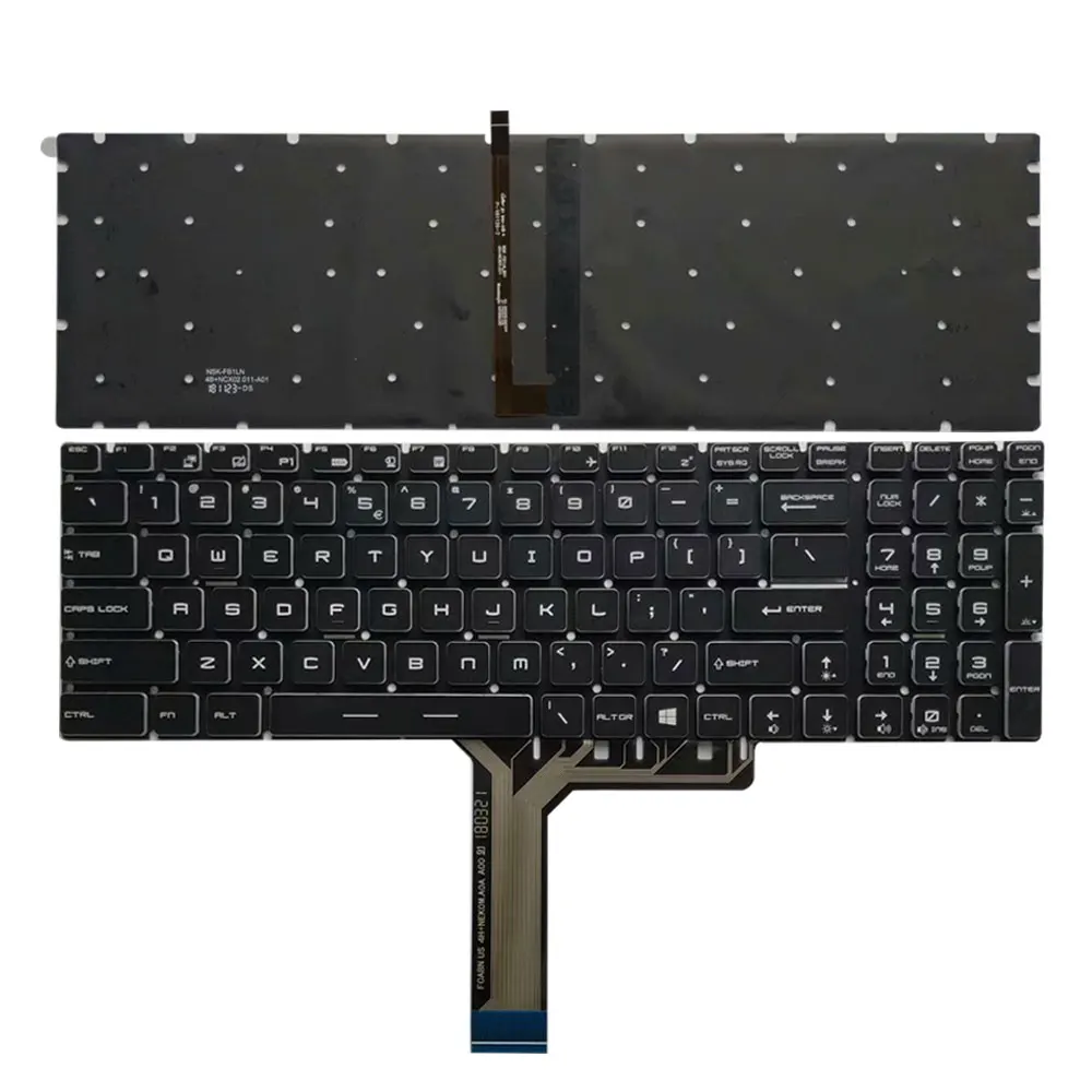 NEW US English Laptop Keyboard For MSI GL62 GL62M GL62MVR GL72M GL73 GV62 GV62VR MS-16JD GP62M GP62M MS-16J9 GV72 GV72VR CR72