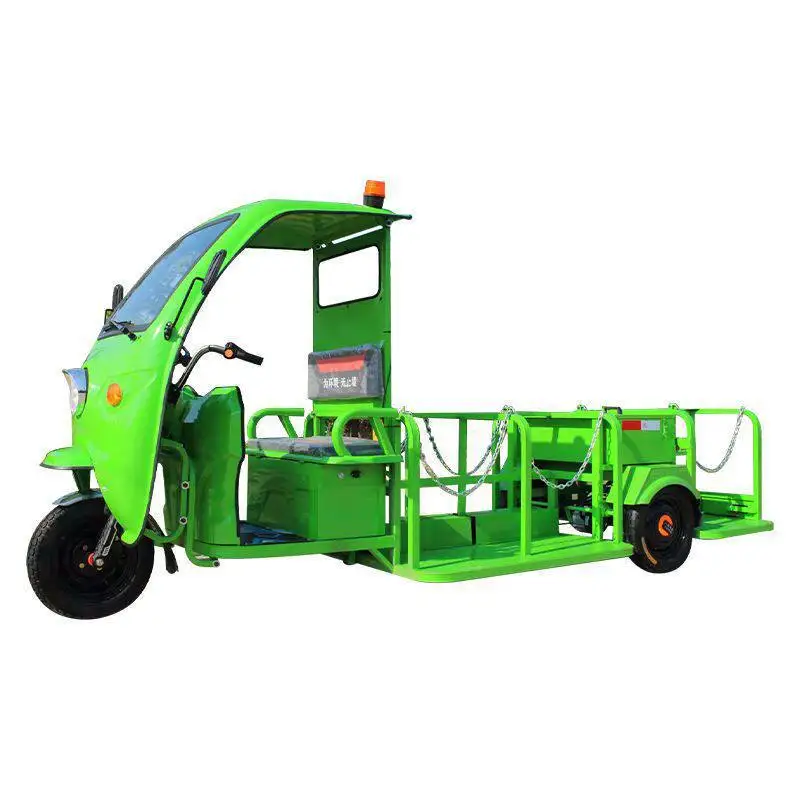 Cleaning truck Sanitation three-wheel cleaning Electric vehicle Electric tricycle Sanitation site Outdoor trash can six-barrel
