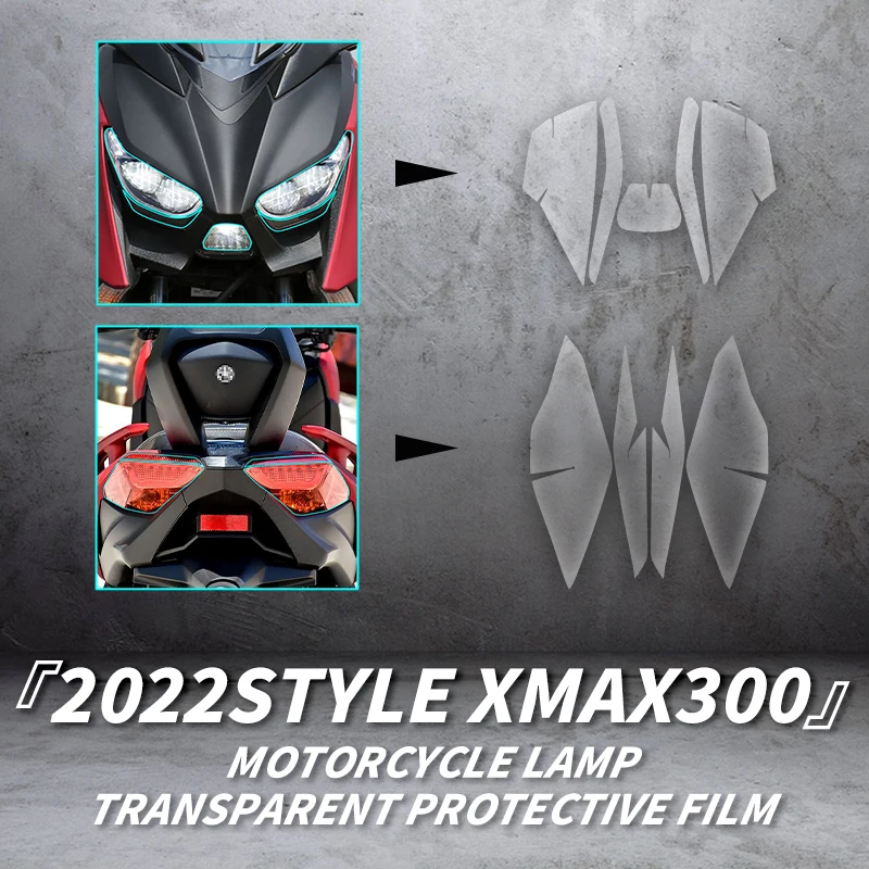 

Used For YAMAHA XMAX300 2022 Style Bike Accessories Headlight And Taillight Transparent Protective Film Motor Lamp Refit Sticker