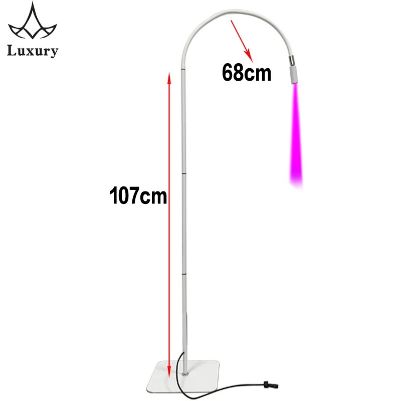 Imagem -03 - Lâmpada de Cura uv de Alta Potência para Cola de Cílios Lâmpada de Cura Led com Interruptor de pé Lâmpada de Assoalho para Secagem Rápida de Esmaltes