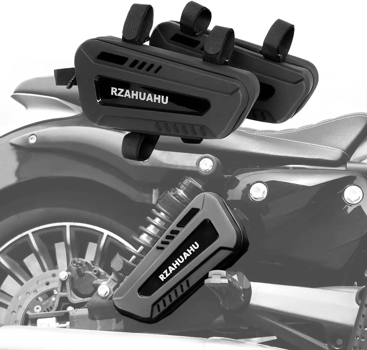 Waterproof EVA Motorcycle Storage Bag - Hard Shell Hanging Bag for Camping & Bicycle Seat Tube