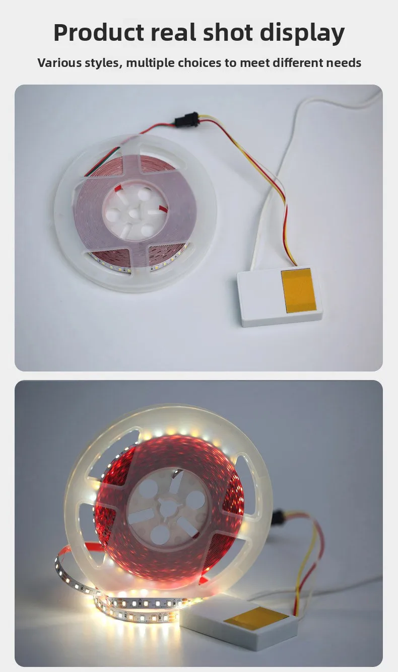 12V LED Smart-Spiegel Touch-Schalter-Set, geeignet für Badezimmerspiegel, Schminkspiegel, Lichthelligkeit einstellbar – Detail 5