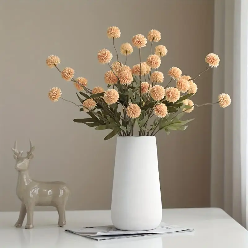 Autumn Color 5 Heads Dandelion European Style - Simulation Flower Fabric Flower Artificial Flower Decoration