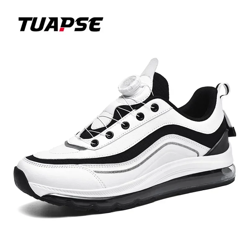 TUAPSE Brand Men BOA Rotary Buckle Running Shoes Chunky Trendy Sneakers Thick Bottom Jogging Footwear Outdoor Damping Shoes