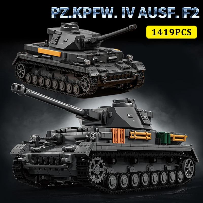 

Military WW2 German Tiger Heavy Tank Model Building Blocks Army Panzer Battle Tank MOC Soldiers Figures Bricks Toy Children Gift
