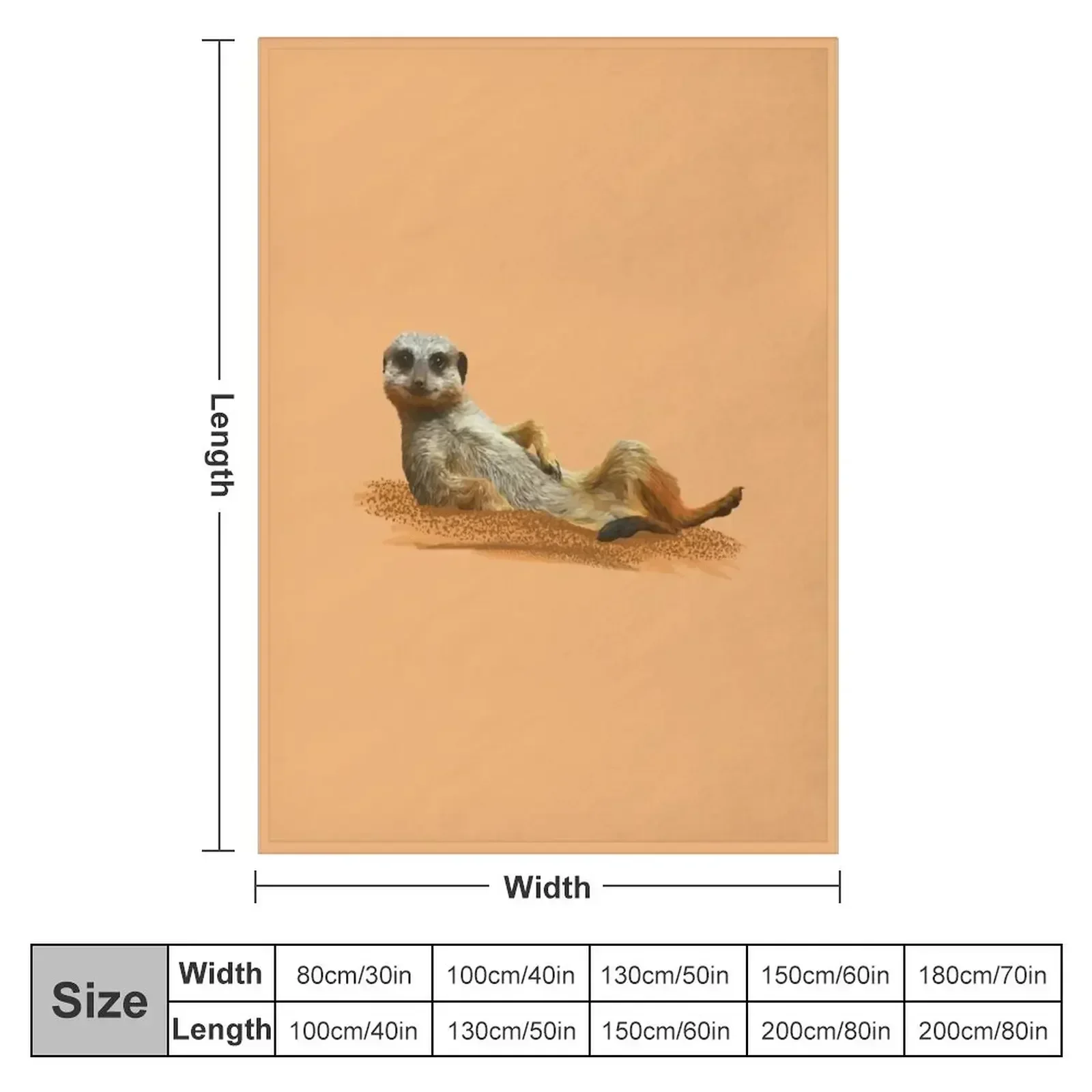 meerkat Throw Blanket couch cozy soft plush fuzzy picnic outdoor blanket