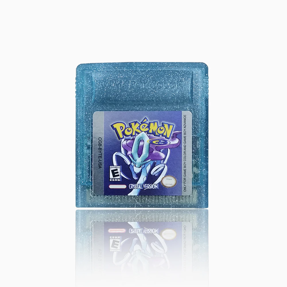 Pokemon Series 16 Bit GBC Game Cassette Classic Red Green Crystal Silver for GBC Video Game Cartridge Console