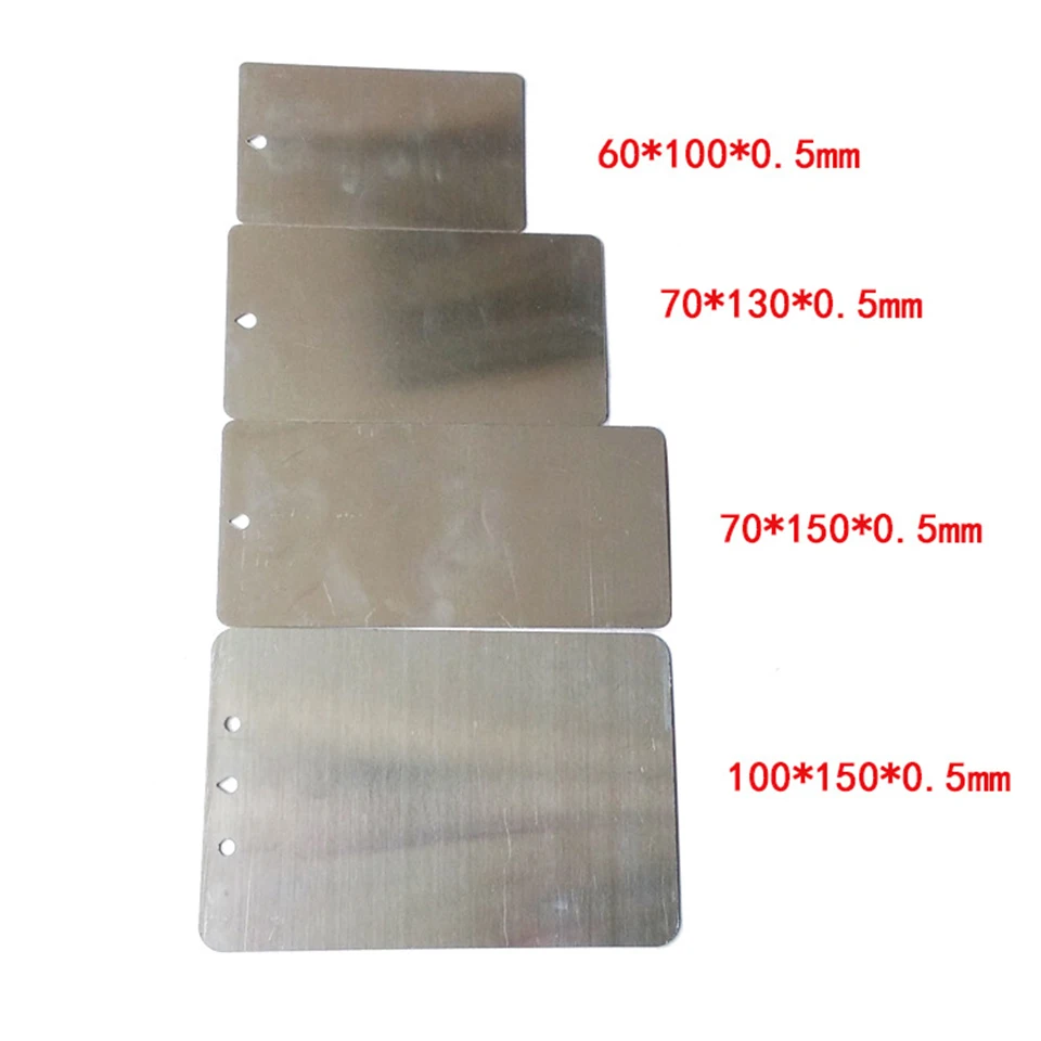 100pc Electrolytic Tin Coated Steel Test Panels for Powder Coating, Liquid Paint & Anti-Corrosion Testing Sheets CQ-1