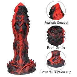 Large Size Nighthawk Shaped Alien Dildo Animal Monster Penis Liquid Silicone Female Masturbator Sex Toys Adult Erotic Products