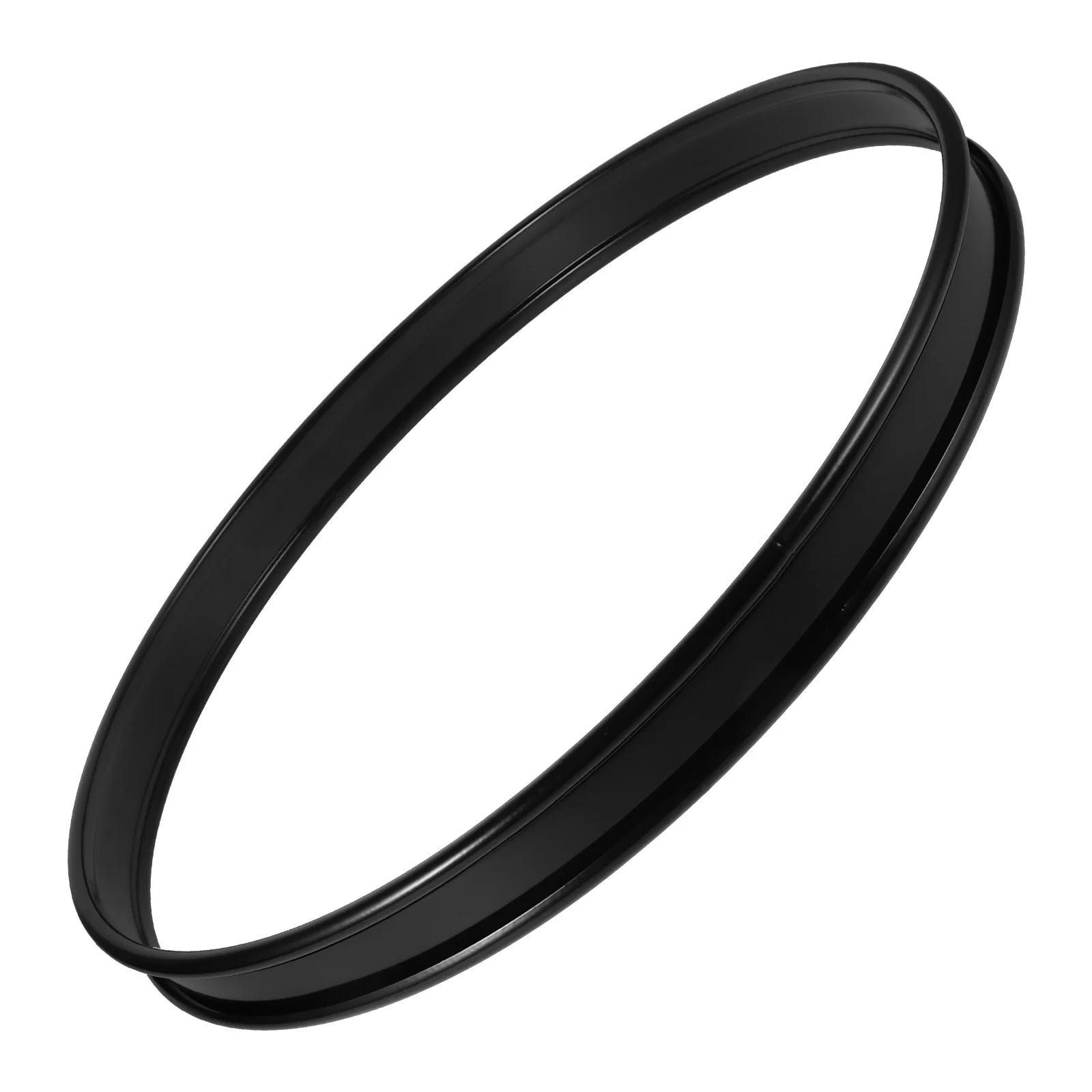 

16 Inch Metal Drum Hoop Replacement For Snare Bass Drums Durable Hoop Guard Protector Black Finish Enhances Sound Quality Easy