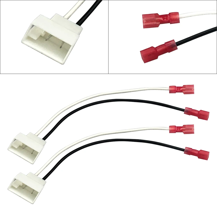 4Pcs 12V Car Stereo Tail Connector kit for Toyota- 1987-2013 Automobile Audio Coaxial Speakers Wiring Harnesses Cable Line