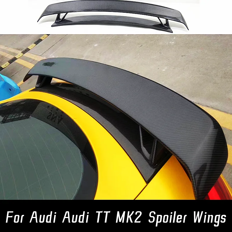 

For 2008 2009 2010 2011 Audi TT MK2 Real Carbon Fibe Car Rear Trunk Lid Lip Body Kit Spoiler Wings Tuning Exterior Accessories