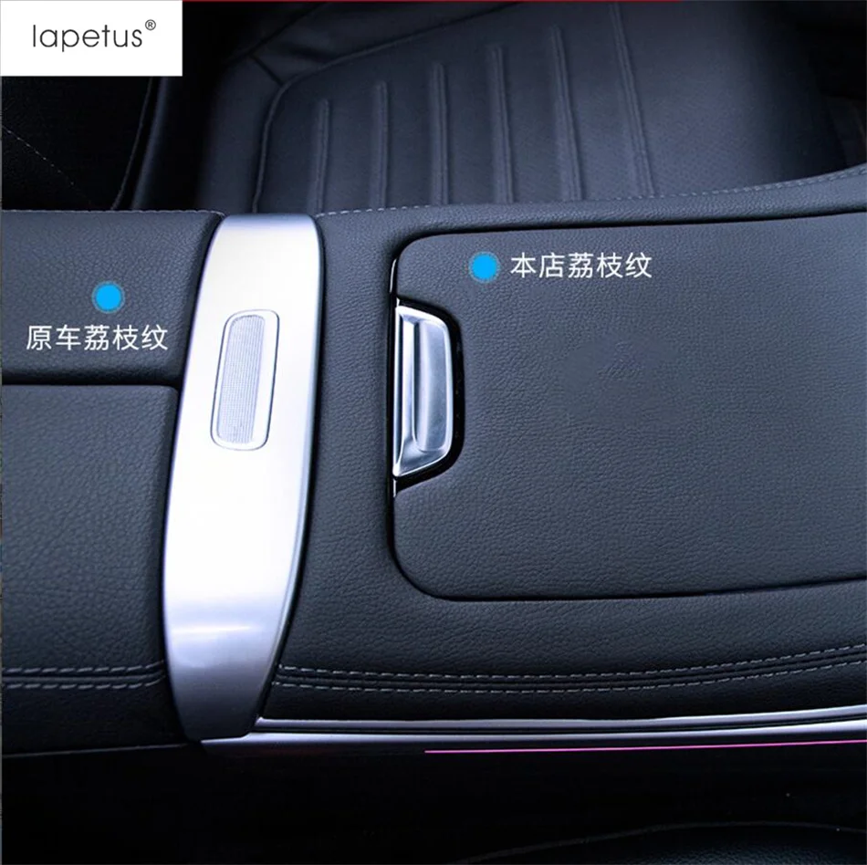 Center Console Armrest Storage Box Panel PU Leather / With Villus Sticker Interior For Mercedes-Benz C Class W206 2022 2023 2024